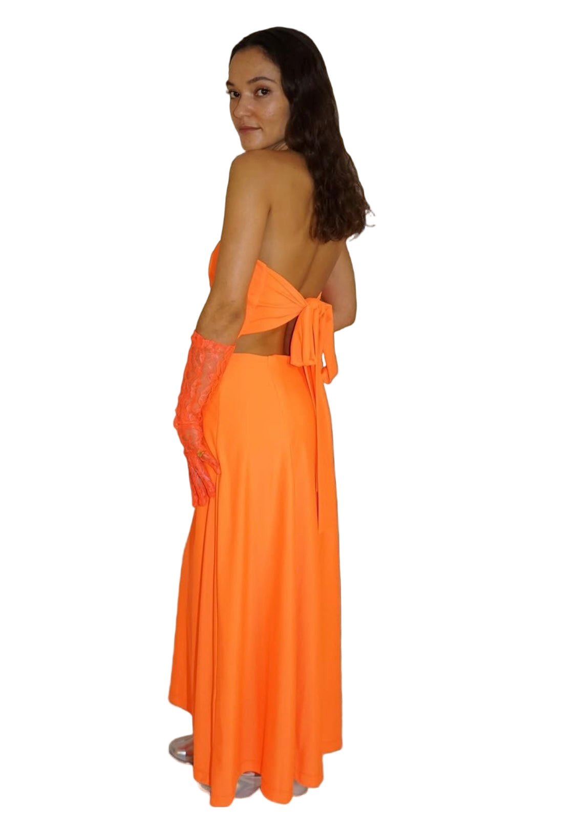 SAKS POTTS ORANGE NEON DRESS