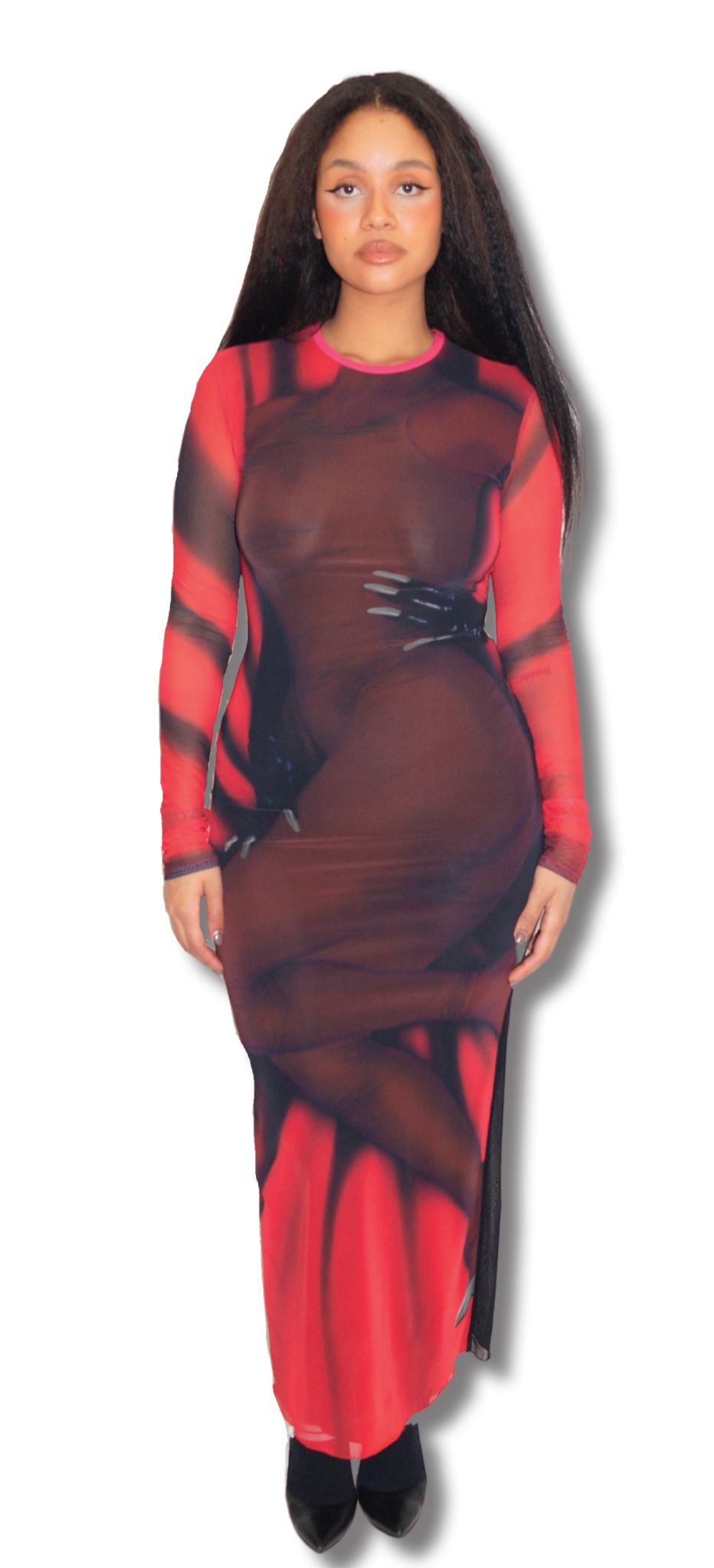 LOEWE PRINTED MESH DRESS