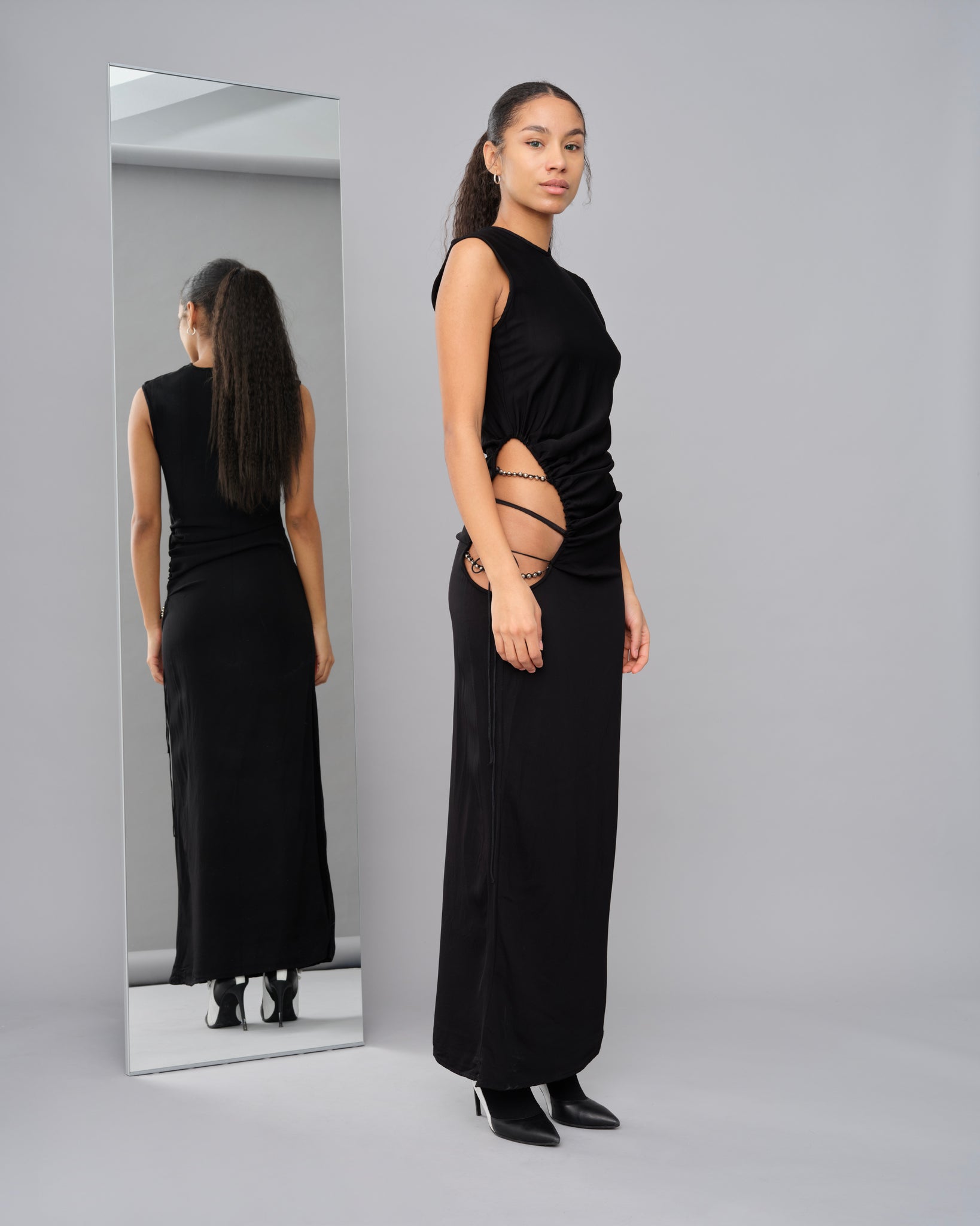CHRISTOPHER ESBER PEARL CUT OUT DRESS