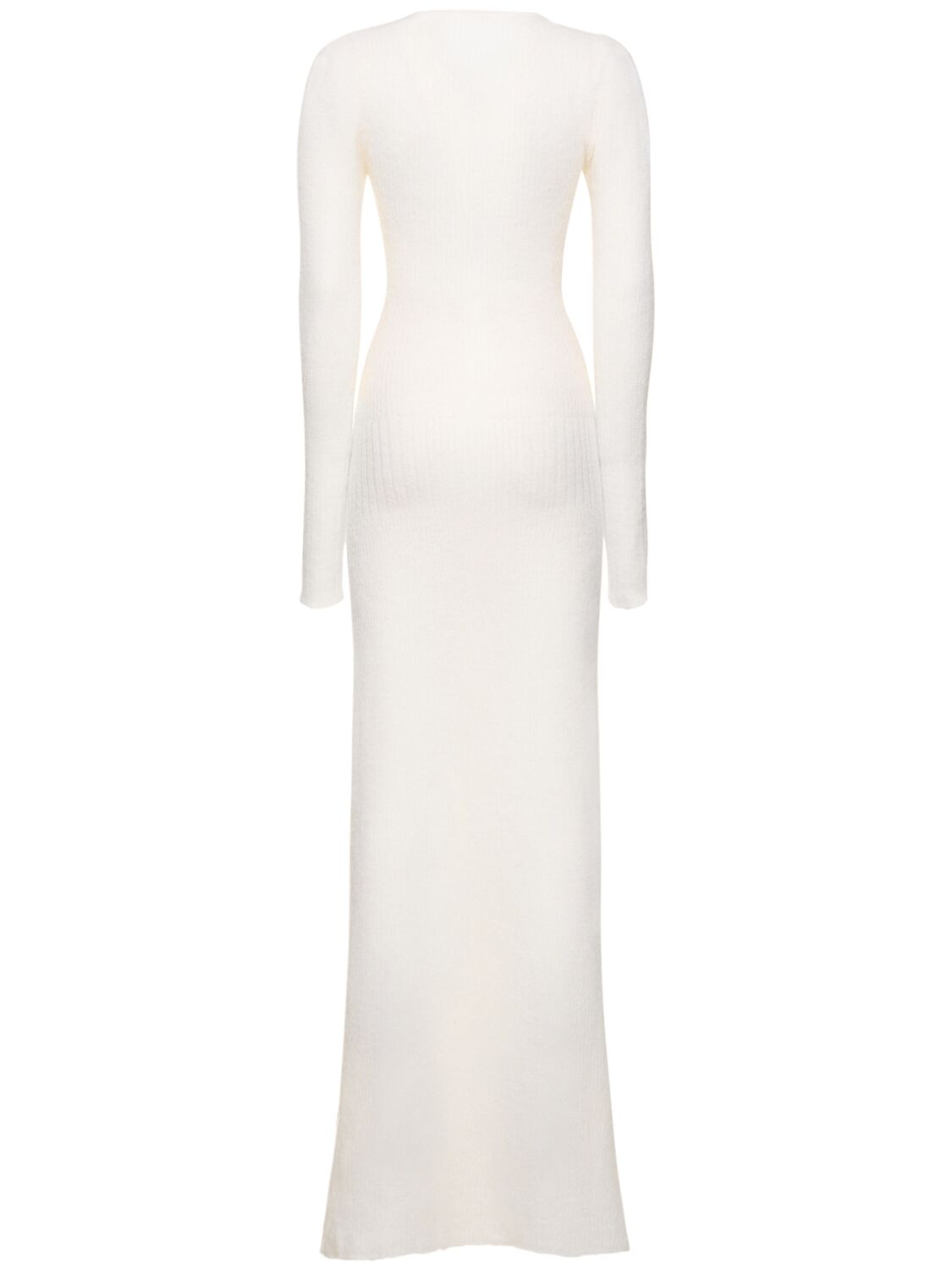 JACQUEMUS WHITE KNIT DRESS