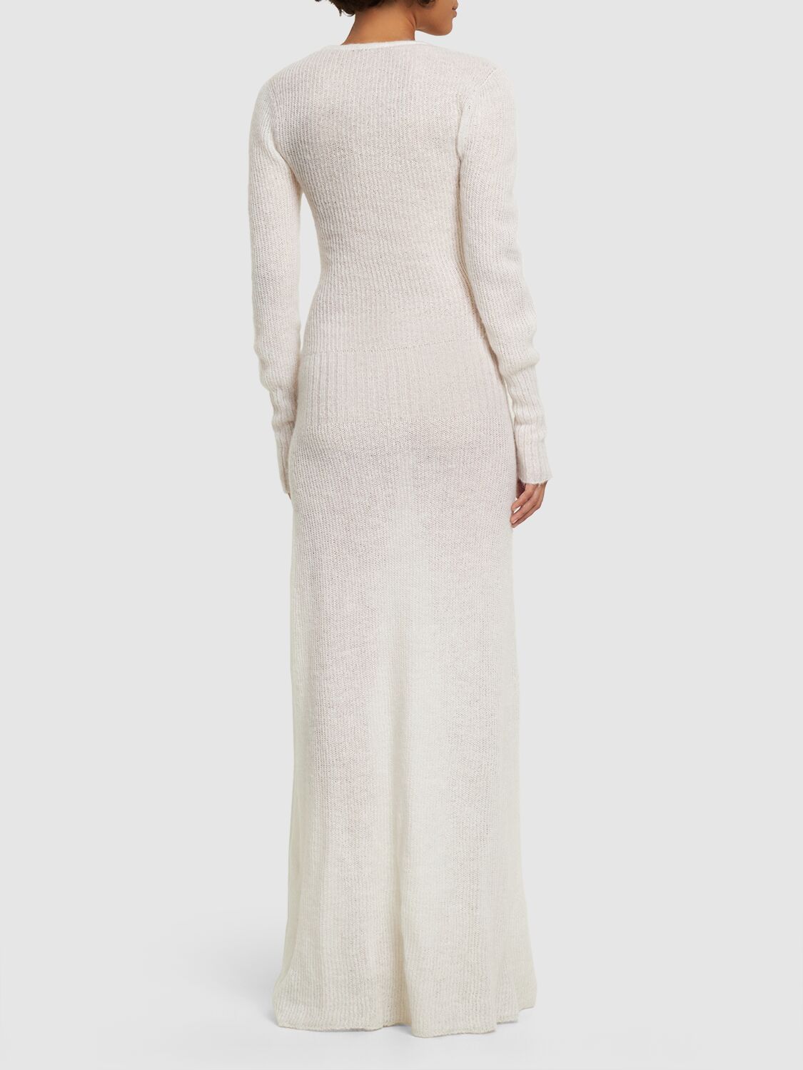 jacquemus white knit dress JACQUEMUS WHITE KNIT DRESS
