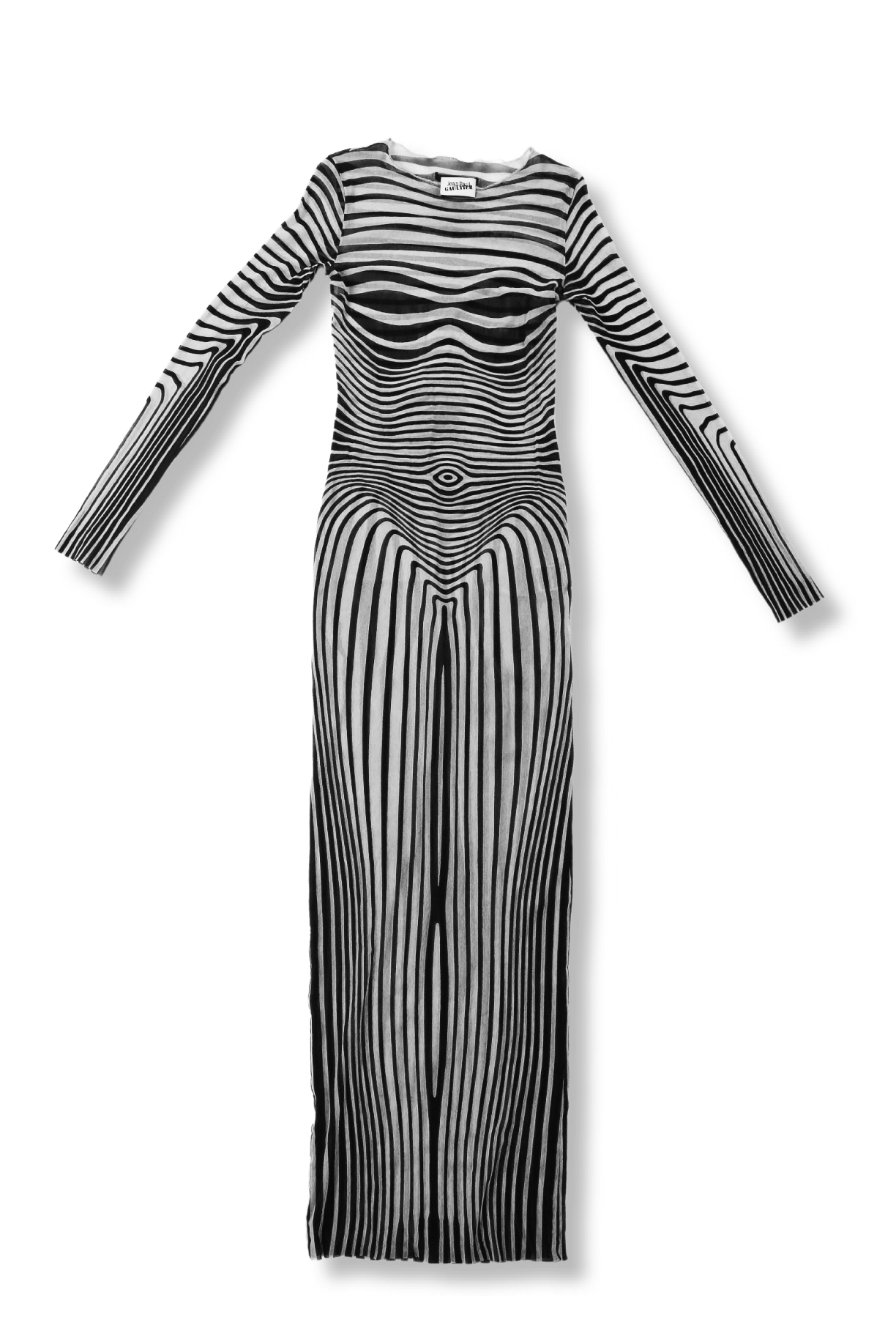 JEAN PAUL GAULTIER WHITE/BLACK MESH DRESS