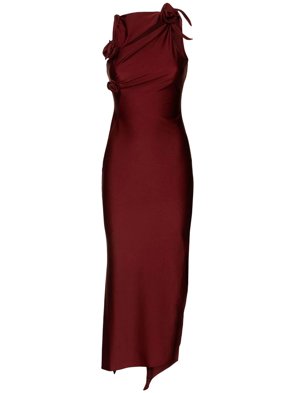 burgundy long mother of the bride dresses COPERNI ROSE DRESS Twisted cape detail extended:301703 Asymmetrical Set With Skirt Colour:Beige
